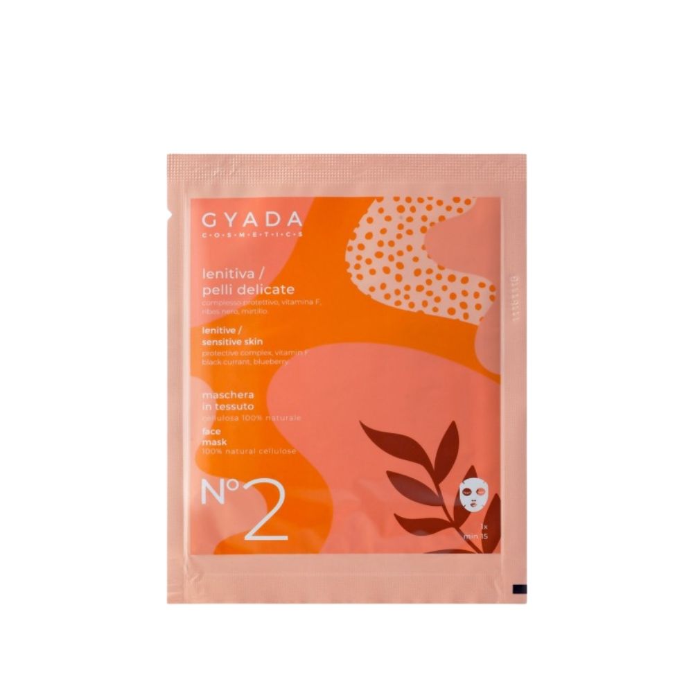 Gyada Facial Maschera In Tessuto N.2 - Lenitiva / Pelli Delicate 15ml