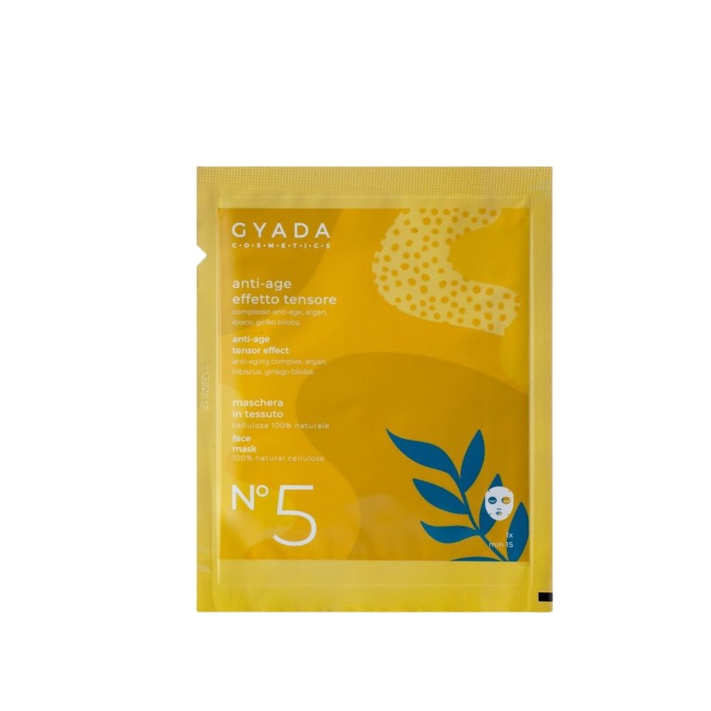 Gyada Facial Maschera In Tessuto N.5 - Anti-Age / Effetto Tensore 15ml