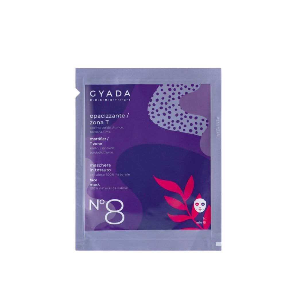 Gyada Facial Maschera In Tessuto N.8 - Opacizzante / Zona-T 15ml