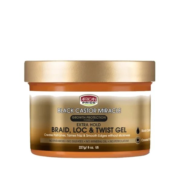 African Pride BCM Extra Hold Braid Loc and Twist Gel 227g