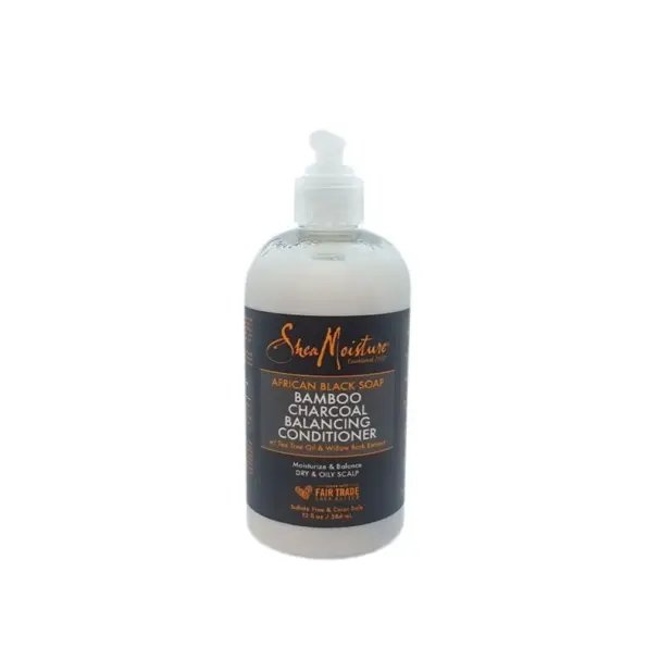 Shea Moisture African Black Soap Acondicionador Bamboo Charcoal Balancing Conditioner 384ml