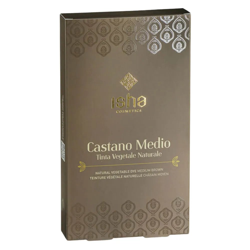 Isha Cosmetics Tinte Vegetal Natural Castano Medio 100g