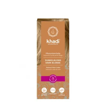 Khadi Henna Bio Rubio Oscuro Ceniza 100g