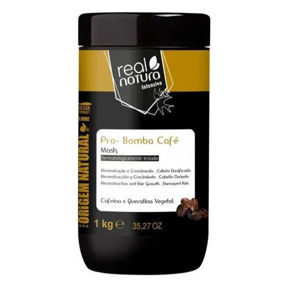 Real Natura PRO-Reparaçáo Bomba Cafe Mascarilla 1K