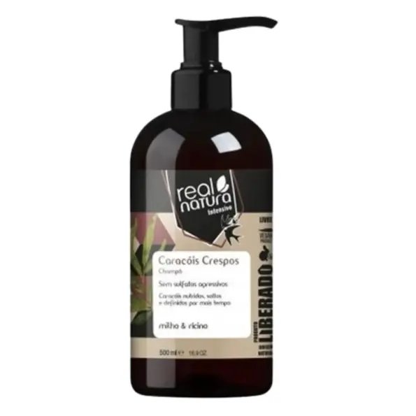 Real Natura Caracóis Crespos Champú 500ml