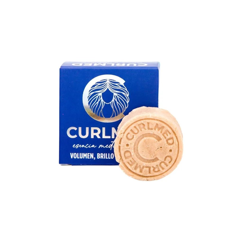CurlMed Champú Sólido Volumen Brillo y Suavidad 30g