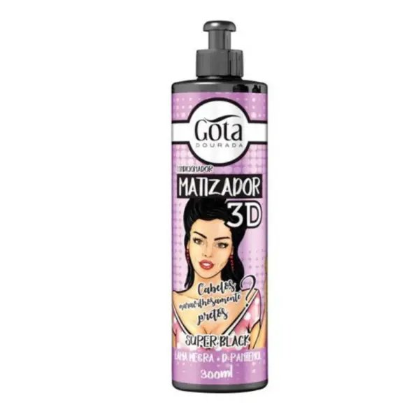Gota Dourada Acondicionador Matizador 3D Super Black 300ml