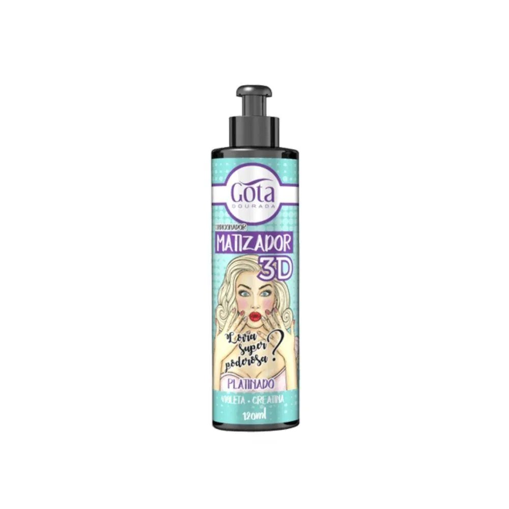 Gota Dourada Acondicionador Matizador 3D Platinado 120ml
