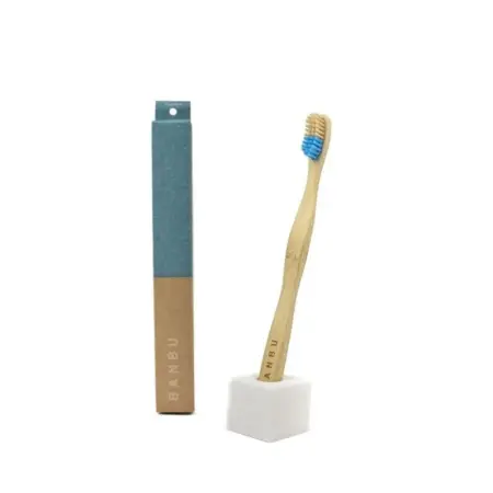 Banbu Cepillo de dientes de bambú Medio Azul
