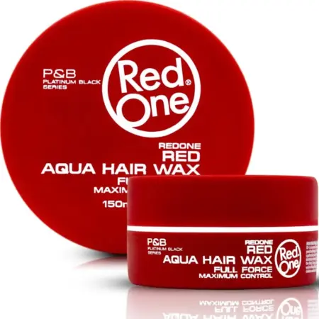 redone red aqua hair wax 150ml full force strong hold shine look maximum control