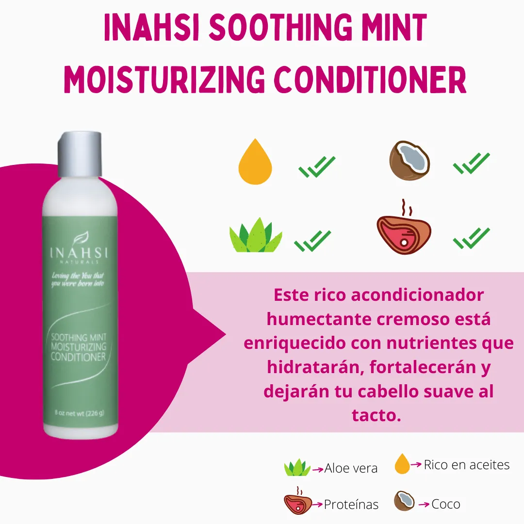 Inahsi Naturals Soothing Mint Moisturizing Conditioner 226g - Imagen 2