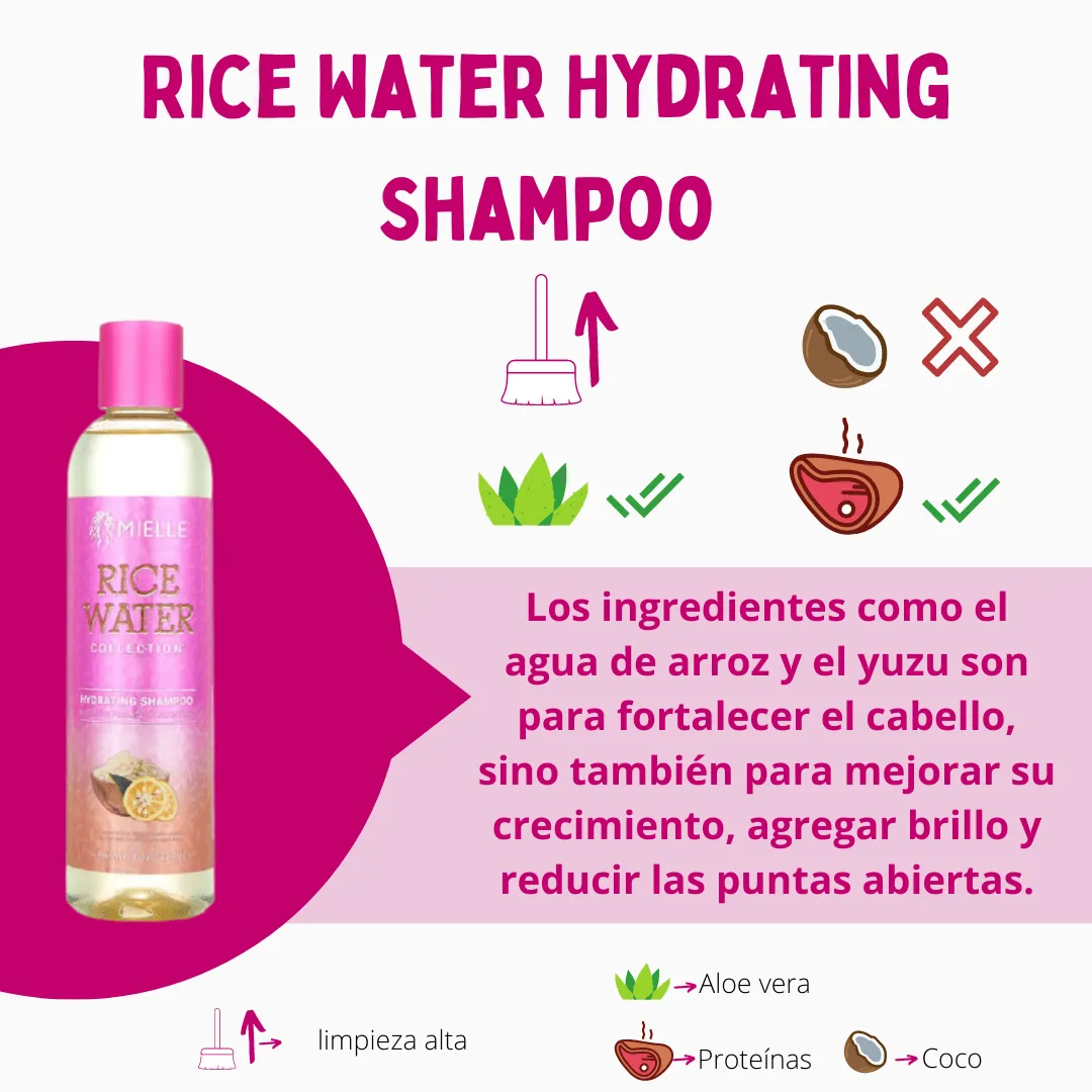 Mielle Organics Rice Water Hydrating ChampĂș 227g - Imagen 2