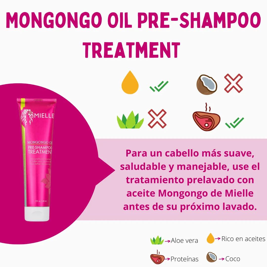 Mielle Organics Mongongo Oil Pre-ChampĂș Treatment 148ml - Imagen 2
