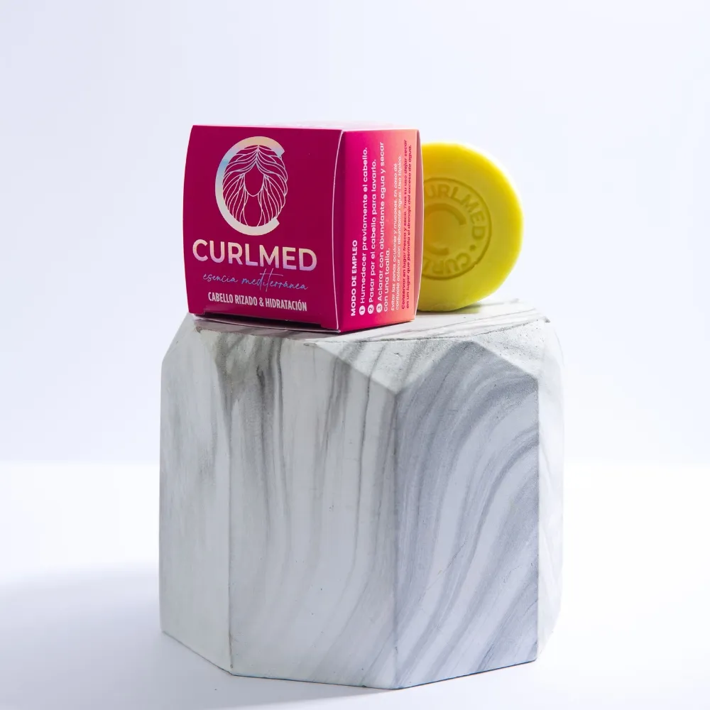CurlMed Champú Sólido Cabello Rizado e Hidratación 80g - Imagen 4