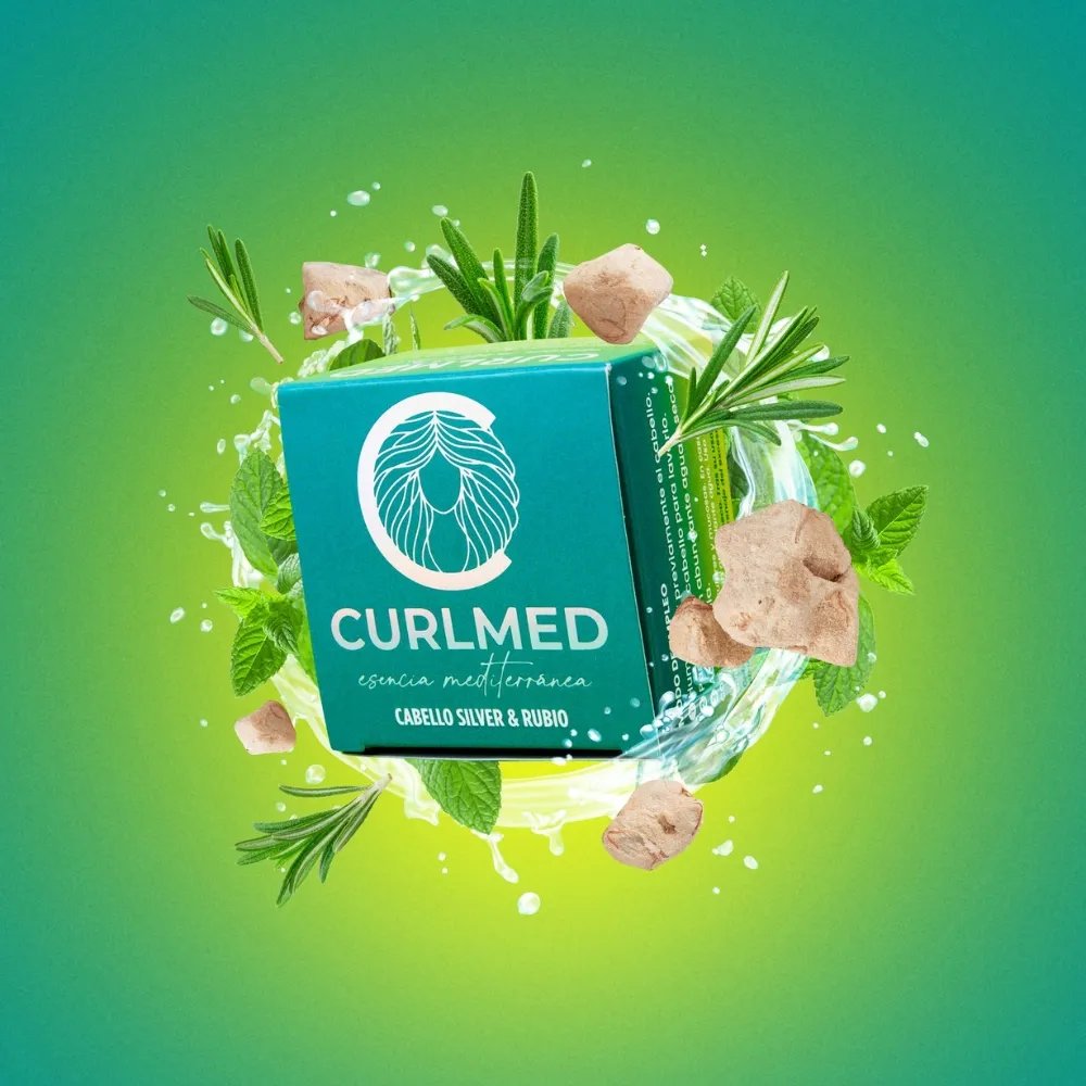 CurlMed Champú Sólido Cabello Silver y Rubio 80g - Imagen 5