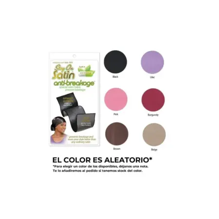 Stay On Satin Anti-Breakage Gorro Satén Black Wrap Scarf 7879