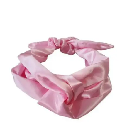 Soulta Turbante de Satén Rosa Bebé