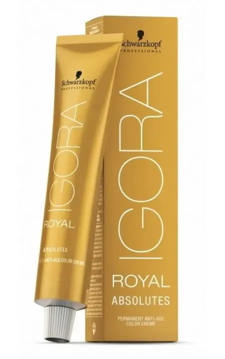 Schwarzkopf Professional Crema Colorante Permanente Igora Royal Absolutes 60ml - Rubio Muy Claro Natural Dorado