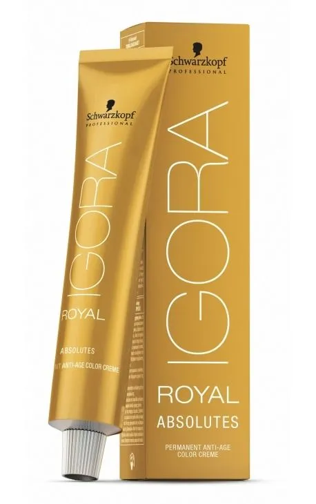 Schwarzkopf Professional Crema Colorante Permanente Igora Royal Absolutes 60ml - Rubio Muy Claro Natural Dorado