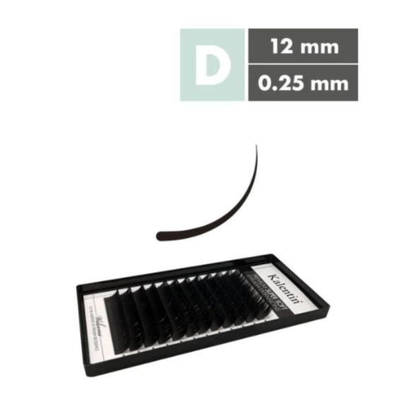 Kalentin Extensiones De Pestañas Clásicas D Curl 025 12mm