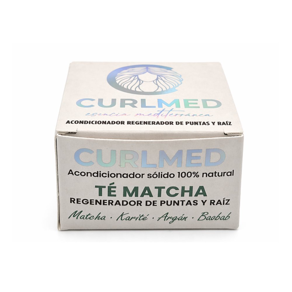 CurlMed Acondicionador Sólido Regenerador Puntas y Raíz Té Matcha 80g - 2